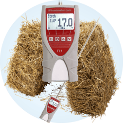 humimeter FL1 - hay, straw, hops and insulation moisture meter