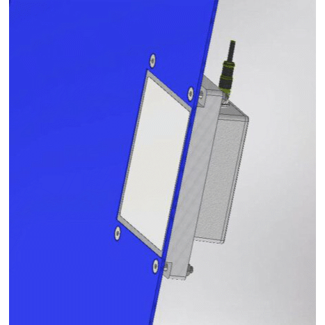 Meirnik wilgotności trocin, montaż, widok od dołu