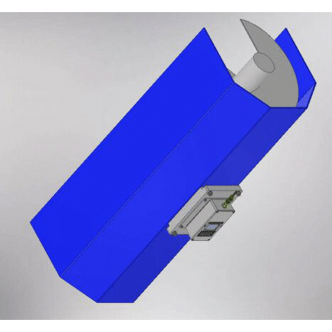 Meirnik wilgotności trocin, montaż na prznośniku ślimakowym, widok od zewnątrz